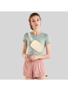 Lemon Crossbody Fanny Pack Unisex Belt Mini Bag in Ivory